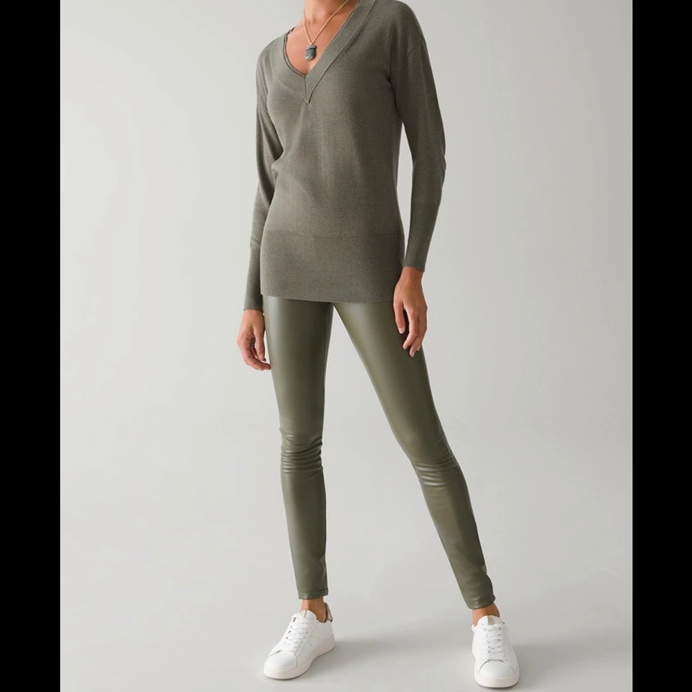 NET Vegan Leather WHBM Runway Leggings